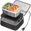 Skywin Portable Heated Lunch Box with Type A Wall Plug, Food Warmer Lunch Box, Personal Meal Reheater, No Microwave Needed, Container Included (Black) view 1