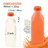 [20 PACK] Empty Plastic Juice Bottles with Tamper Evident Caps 32 OZ - Smoothie Bottles - Ideal for Juices, Milk, Smoothies, Picnic's and even Meal Prep by EcoQuality Juice Containers view 3
