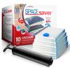 10-Pack Variety Vacuum Storage Bags for Comforters, Blankets & Clothes  Vacuum Sealed Compression Bags with Hand Pump  Space Saver Storage Bags for Bedding,Travel & Organization (2S, 2M, 3L & 3XL) view 1