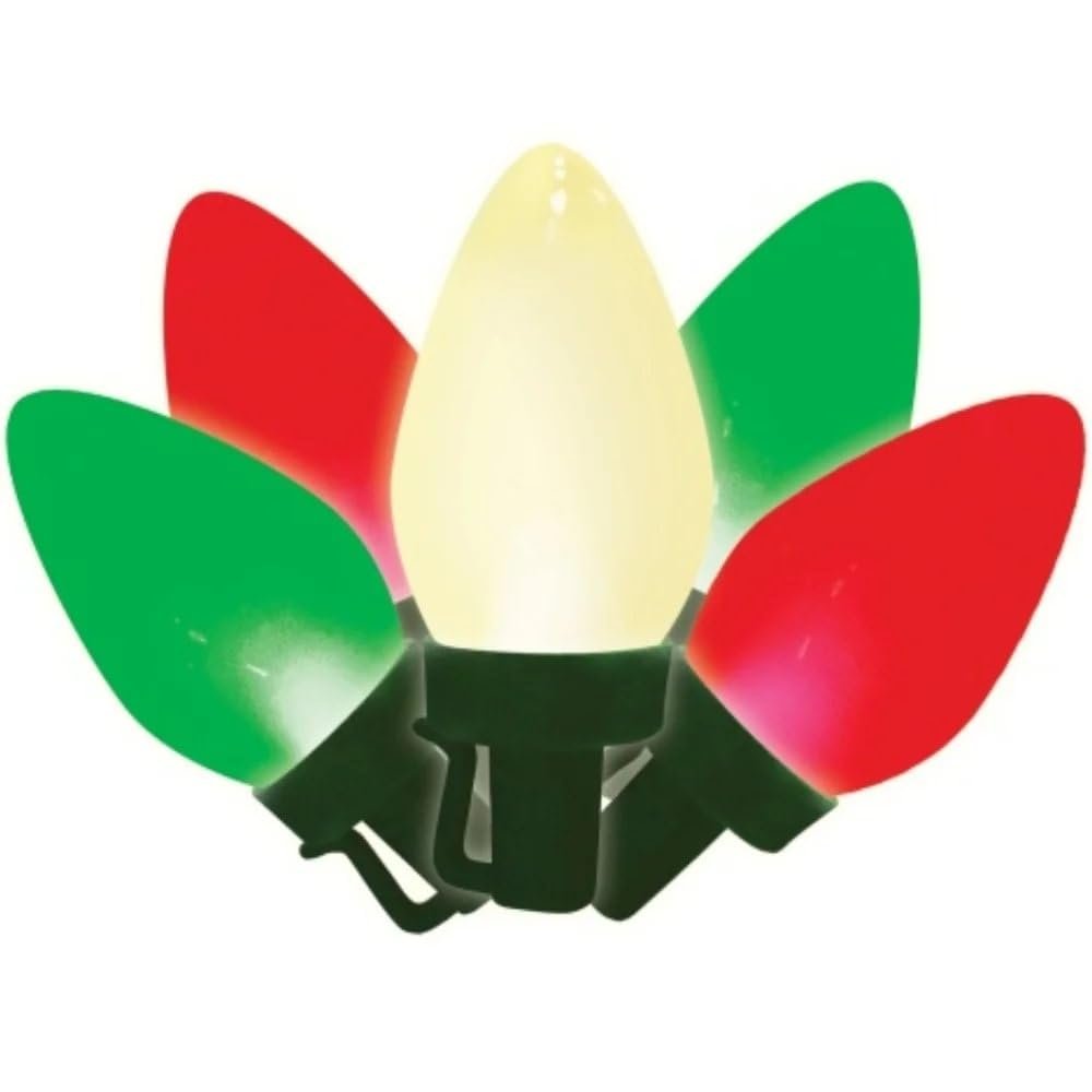 Brite Star 50Lt C7 Classic Led Light Set, Red/Green/Warm White