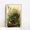 INVIN ART Framed Canvas Giclee Print Meadow Lark by John James Audubon Wall Art Living Room Home Office Decorations(Black Slim Frame,20"x28") view 1
