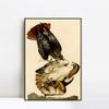 INVIN ART Framed Canvas Giclee Print Red tailed Hawk by John James Audubon Wall Art Living Room Home Office Decorations(Black Slim Frame,20"x28") view 1