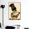 INVIN ART Framed Canvas Giclee Print Red tailed Hawk by John James Audubon Wall Art Living Room Home Office Decorations(Black Slim Frame,20"x28") view 2