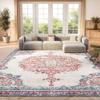 SAFAVIEH Area Rug 8x10 - Brentwood Collection - Large - Ivory & Red, Medallion Distressed Design, Non-Shedding & Easy Cleaning, Ideal for Living Room, Bedroom, Office, Dining Space (BNT867A) view 1