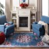 SAFAVIEH Area Rug 8x10 - Brentwood Collection - Large - Navy & Burgundy, Medallion Distressed Design, Non-Shedding & Easy Cleaning, Ideal for Living Room, Bedroom, Office, Dining Space (BNT867P) view 3