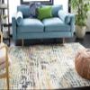SAFAVIEH Area Rug 8x10 - Madison Collection - Large - Beige & Navy, Modern Abstract Design, Non-Shedding & Easy Cleaning, Ideal for Living Room, Bedroom, Office, Dining Space (MAD454A) view 2