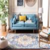 SAFAVIEH Area Rug 8x10 - Madison Collection - Large - Blue & Light Blue, Boho Chic Medallion Distressed Design, Non-Shedding & Easy Cleaning, Ideal for Living Room, Bedroom, Dining Space (MAD473M) view 3