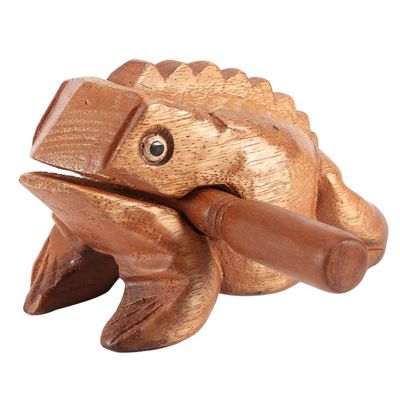 Symphony Wooden Frog, Feng Shui Lucky Frog Wood Frog Guiro Rasp Instrument Tone Block (XXL)