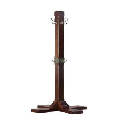 Proman Products Windsor Freestanding Wooden Coat Rack Stand with 12 Hanger Hooks for Clothes, Hats, Purses, Bags at Entryway, Bedroom, Living Room, Office, Mudroom, Walnut