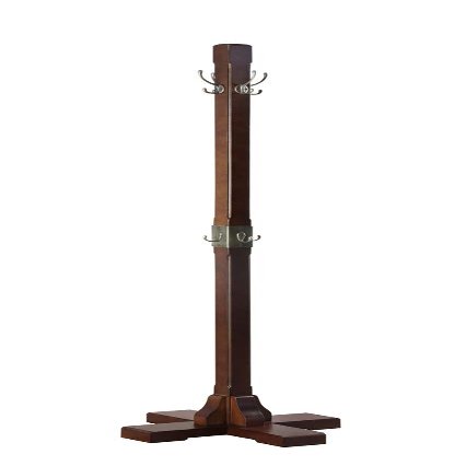 Proman Products Windsor Freestanding Wooden Coat Rack Stand with 12 Hanger Hooks for Clothes, Hats, Purses, Bags at Entryway, Bedroom, Living Room, Office, Mudroom, Walnut