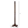 Proman Products Windsor Freestanding Wooden Coat Rack Stand with 12 Hanger Hooks for Clothes, Hats, Purses, Bags at Entryway, Bedroom, Living Room, Office, Mudroom, Walnut view 2
