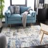 SAFAVIEH Area Rug 8x10 - Madison Collection - Large - Cream & Blue, Modern Abstract Design, Non-Shedding & Easy Cleaning, Ideal for Living Room, Bedroom, Office, Dining Space (MAD469B) view 3