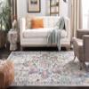 SAFAVIEH Area Rug 8x10 - Madison Collection - Large - Cream & Blue, Boho Chic Distressed Medallion Design, Non-Shedding & Easy to Clean, Ideal for Living Room, Bedroom, Dining Space (MAD473B) view 2