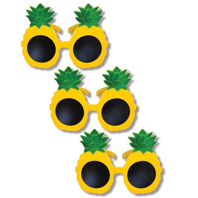 Beistle Pineapple Glasses, One size, Yellow/Green