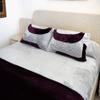 Best King/California King Size Blanket  Silver & Burgundy; Two-Tone; KangaPlush Microfleece; Larger; Room for The Feet; Ergonomic Foot Canopy; Bundled with Patented Top Sheet; Shams Included view 2