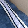 Best King/Cal King Size BlanketNavy Blue, Cream & White; Three-Tone; KangaPlush Microfleece & Satin; Larger; Room for The Feet; Ergonomic Foot Canopy; Bundled with Patented Top Sheet; Shams Included view 4