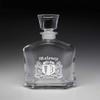 Maloney Irish Coat of Arms Whiskey Decanter (Sand Etched) view 1