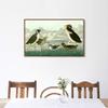 INVIN ART Framed Canvas Giclee Print Death in the Sickroom,1893 by John James Audubon Wall Art Living Room Home Office Decorations(Wood Color Slim Frame,20"x28") view 2