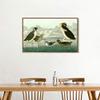 INVIN ART Framed Canvas Giclee Print Death in the Sickroom,1893 by John James Audubon Wall Art Living Room Home Office Decorations(Wood Color Slim Frame,20"x28") view 3