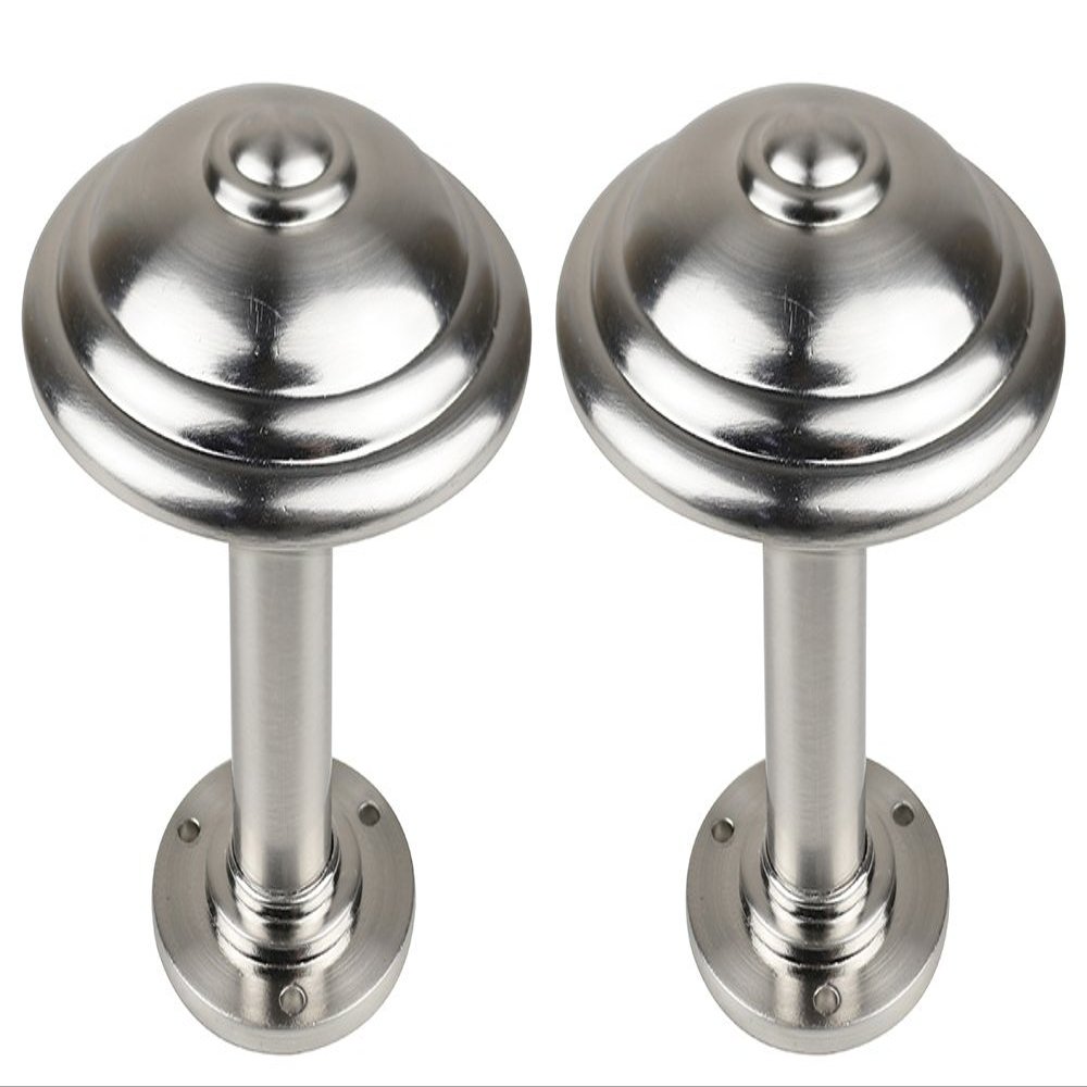 Urbanest Set of 2 Tondo Metal Drapery Medallion Holdback, Brushed Steel