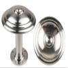 Urbanest Set of 2 Tondo Metal Drapery Medallion Holdback, Brushed Steel view 2