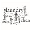 Omega Laundry Word Jumble Vinyl Decal - Medium - Matte Black view 1