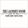 Omega The Laundry Room Wash Your Cares Away Vinyl Decal - Small - Sky Blue view 1