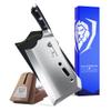 Dalstrong Obliterator Meat Cleaver Knife 9 inch - Wood Stand & Sheath - 3lbs 6mm Thick Butcher Knife - 7CR17MOV Carbon Steel - Gladiator Series R - Heavy Duty Chopping Knife - G10 Handle Chef's Knife view 1