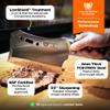 Dalstrong Obliterator Meat Cleaver Knife 9 inch - Wood Stand & Sheath - 3lbs 6mm Thick Butcher Knife - 7CR17MOV Carbon Steel - Gladiator Series R - Heavy Duty Chopping Knife - G10 Handle Chef's Knife view 2