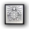 Zen Sea Turtle Graphic Arts Pen Black Marker Design Fine Art Original Drawing view 2