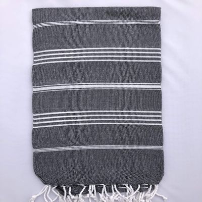 FROMCOTTON CLASIK Turkish Sultan PESHTEMAL Towel Cross Beach Towel (Navy 3)