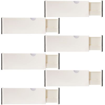 6 Drawer Organizer and Dividers, Organize Silverware and Utensils in Home Kitchen, Divider for Clothes in Bedroom Dresser, Designed to Not Snag Underwear and Bra Fabrics, Bathroom Storage Organizers