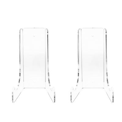 Clear Choice Set of 2 6.5 H X 4.5 W X 3.5 D Double-Bend Acrylic Easel Stand 3/16 Thick |Table top or Wall Mount, Display, Flat Plates, Photos, Place Cards| Clear (H 6.5 X W 4.5 X D 3.5)