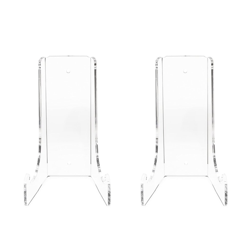 Clear Choice Set of 2 6.5 H X 4.5 W X 3.5 D Double-Bend Acrylic Easel Stand 3/16 Thick |Table top or Wall Mount, Display, Flat Plates, Photos, Place Cards| Clear (H 6.5 X W 4.5 X D 3.5)