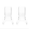 Clear Choice Set of 2 6.5 H X 4.5 W X 3.5 D Double-Bend Acrylic Easel Stand 3/16 Thick |Table top or Wall Mount, Display, Flat Plates, Photos, Place Cards| Clear (H 6.5 X W 4.5 X D 3.5) view 1