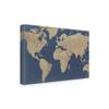 Trademark Fine Art Linen Map I by Studio W, 16x24 view 2