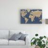 Trademark Fine Art Linen Map I by Studio W, 16x24 view 3