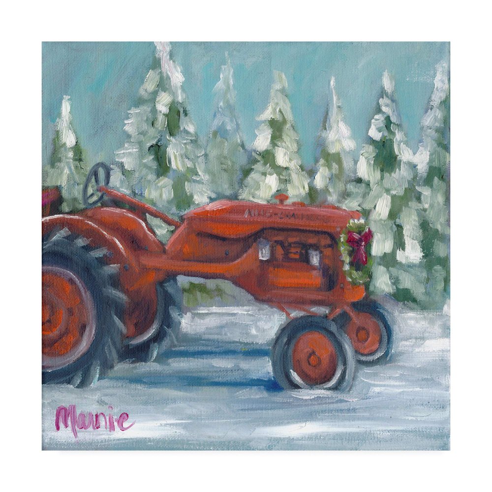 Trademark Fine Art Tractor 4 Seasons Allis Chalmers Holiday by Marnie Bourque, 18x18