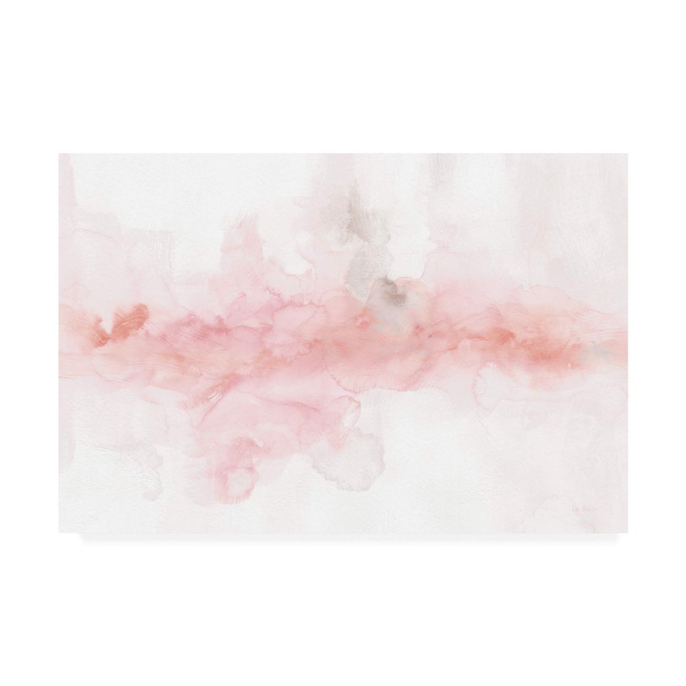 Trademark Fine Art Rainbow Seeds Abstract Blush Gray Crop by Lisa Audit, 16x24