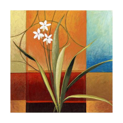 Trademark Fine Art Narrow Palm On Patches by Pablo Esteban, 18x18