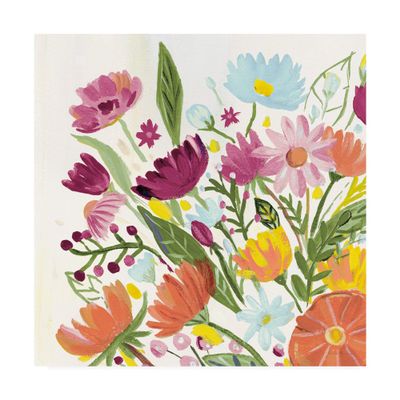 Trademark Fine Art Vintage Floral I Pale by Farida Zaman, 18x18