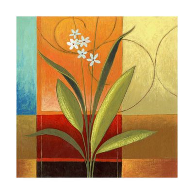 Trademark Fine Art Wide Palm On Patches by Pablo Esteban, 18x18
