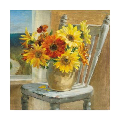 Trademark Fine Art Sunflowers by The Sea Crop by Danhui NAI, 18x18