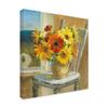 Trademark Fine Art Sunflowers by The Sea Crop by Danhui NAI, 18x18 view 2