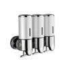 3 Bottles 500 ml Bathroom Shower Liquid Soap Shampoo Gel Dispenser Pump Wall Mounted Soap Dispenser (Color : White) view 1