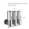 3 Bottles 500 ml Bathroom Shower Liquid Soap Shampoo Gel Dispenser Pump Wall Mounted Soap Dispenser (Color : White) view 2