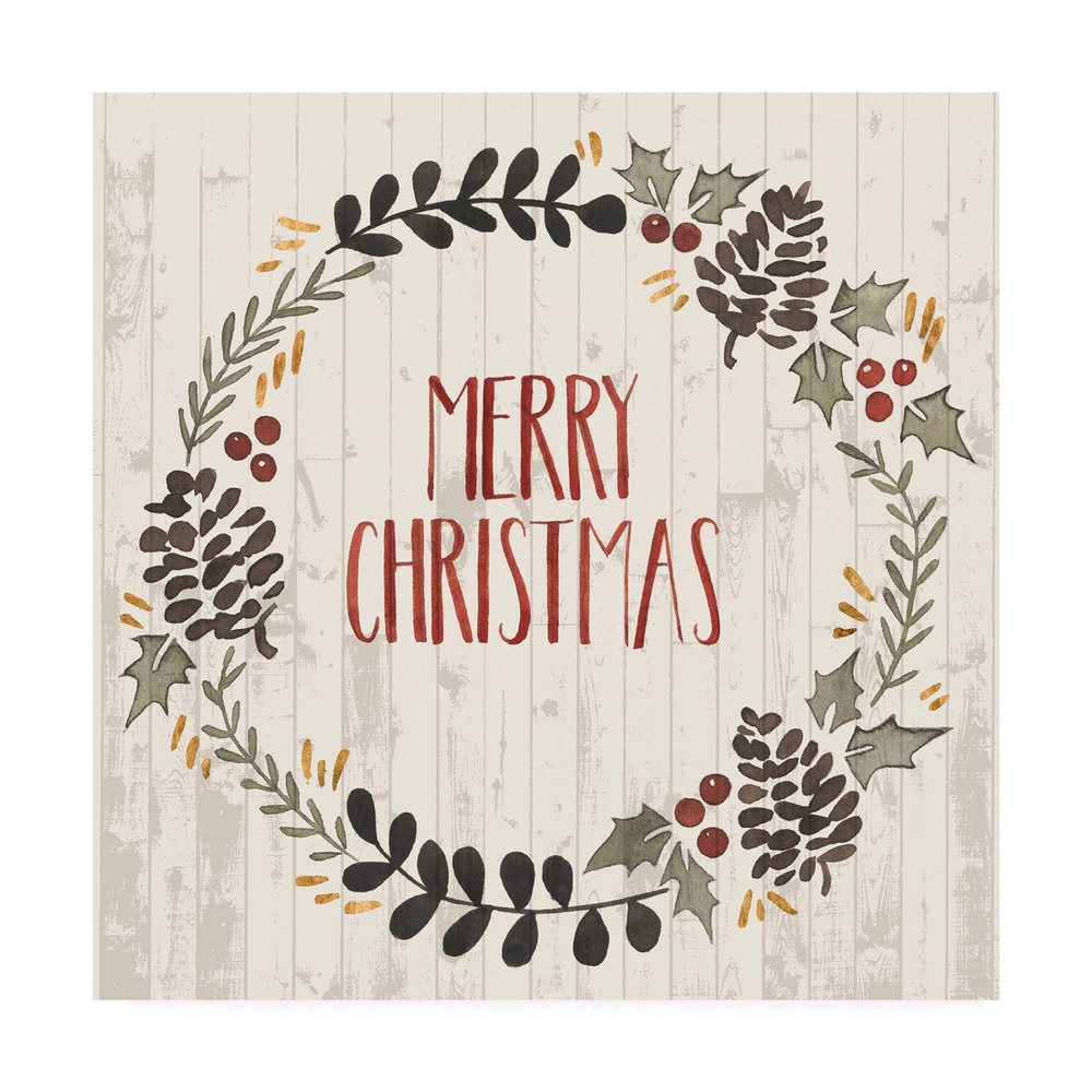 Trademark Fine Art Rustic Christmas II by Grace Popp, 18x18