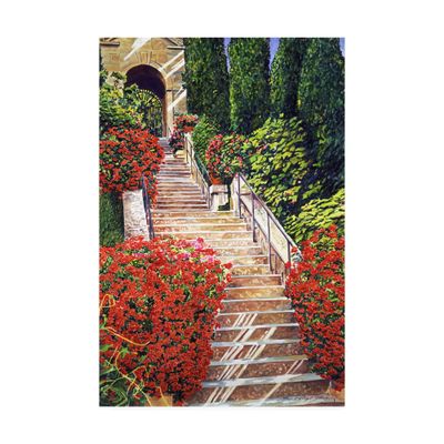 Trademark Fine Art Tuscany Garden Staircase by David Lloyd Glover, 16x24