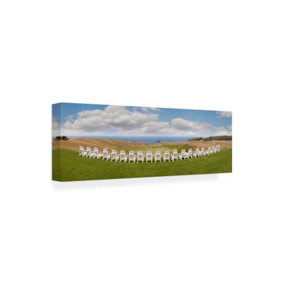 Wrapped Canvas Wall Art - Monte Nagler 'Arcadia Bluff Panorama Arcadia Michigan' Wall Art for Living Room, Bedroom, or Office Dcor - 10x32