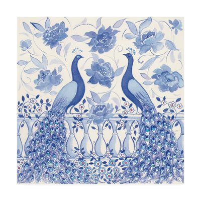 Trademark Fine Art Peacock Garden VI by Miranda Thomas, 18x18